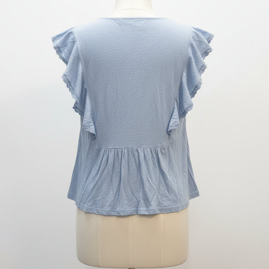 Lucky Brand · Boho Top · Medium · Light Blue