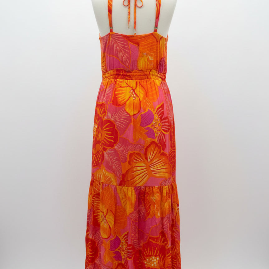 Rachel Zoe · Maxi Dress · Medium · Pink Orange Floral