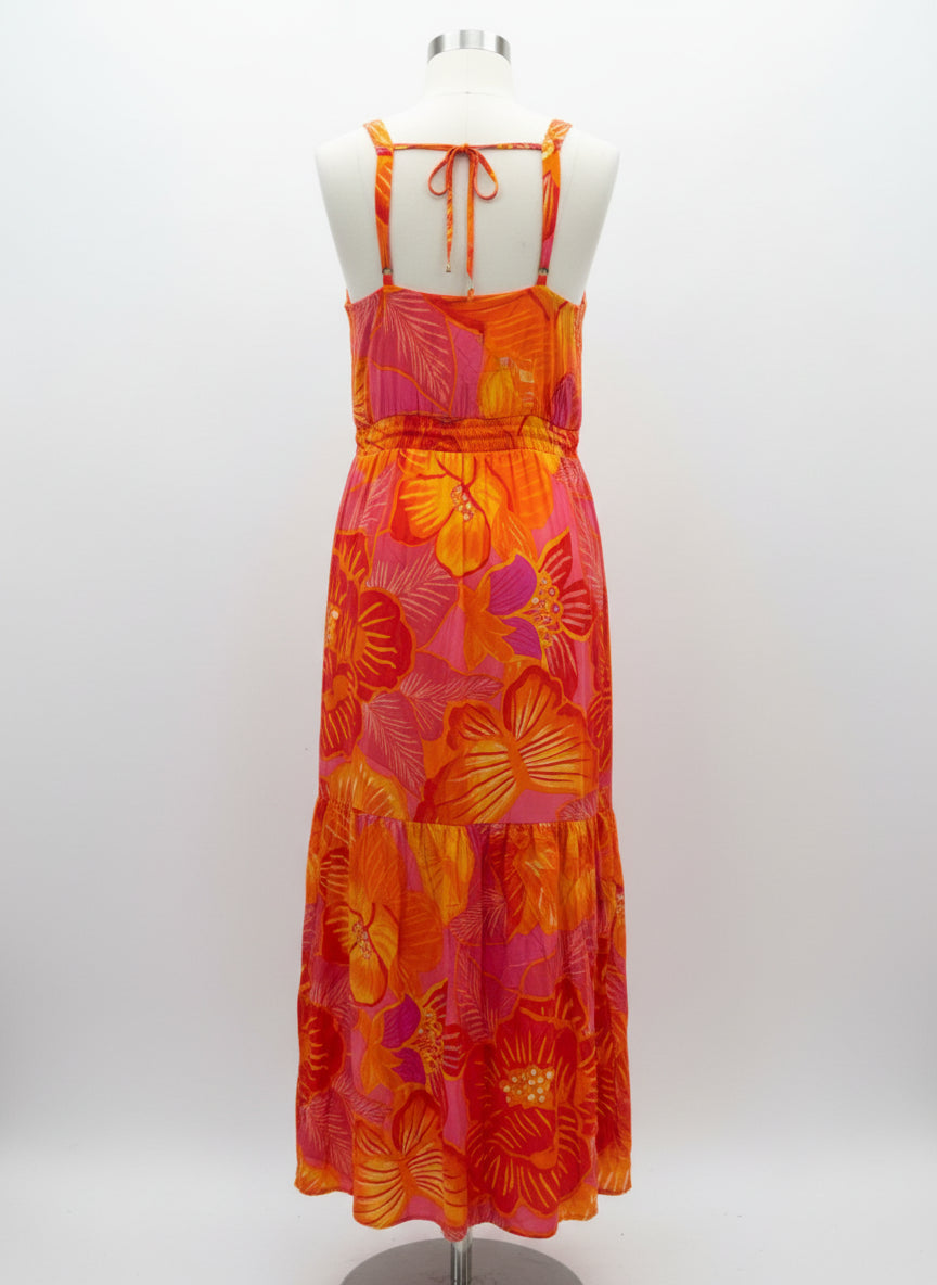 Rachel Zoe · Maxi Dress · Medium · Pink Orange Floral