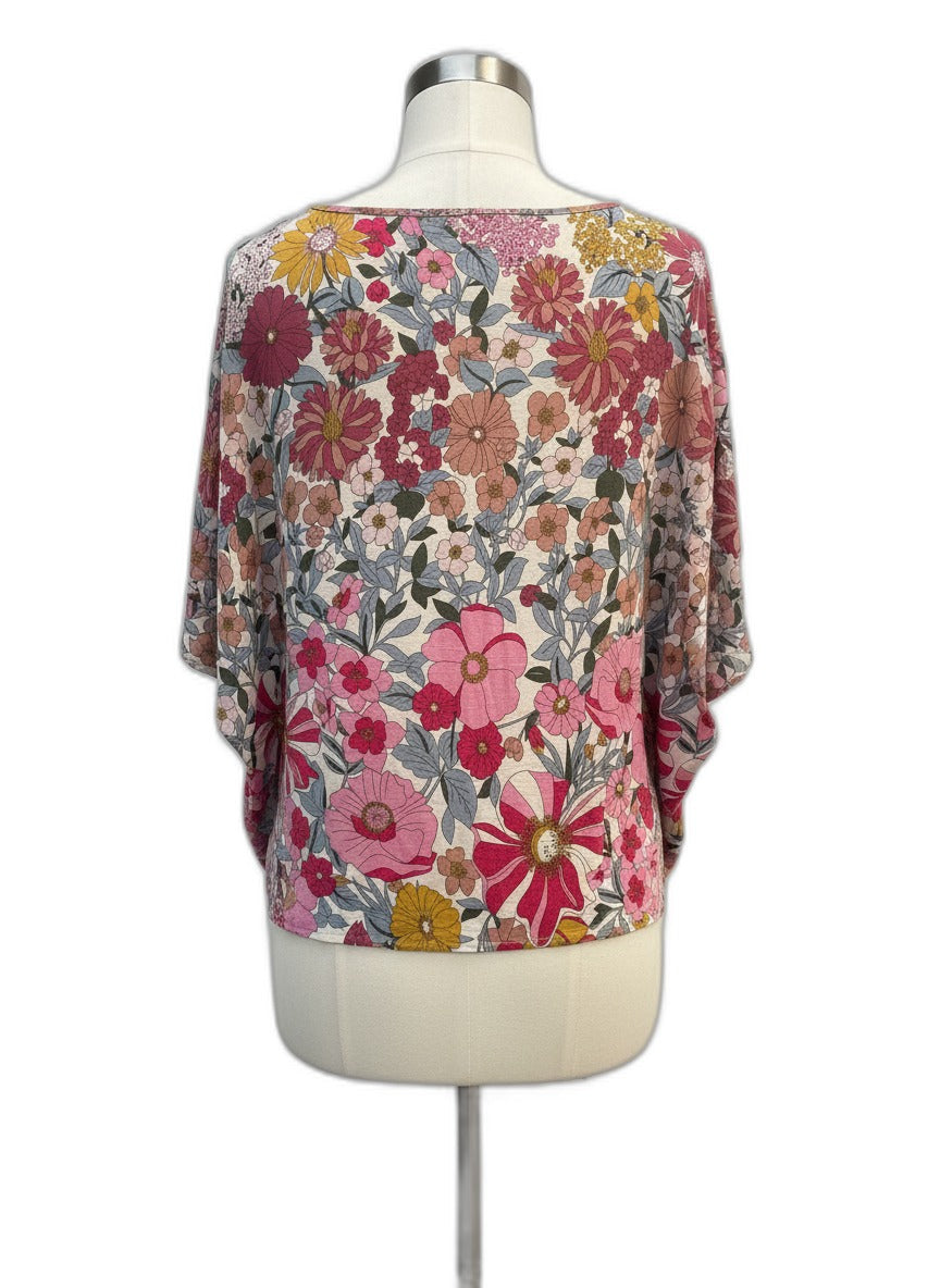 Natural Life · V-Neck Top · XLarge · PinkFloral