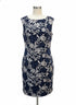 Ralph Lauren · Cap Sleeve Dress · 16 · Navy with Floral Embroidery