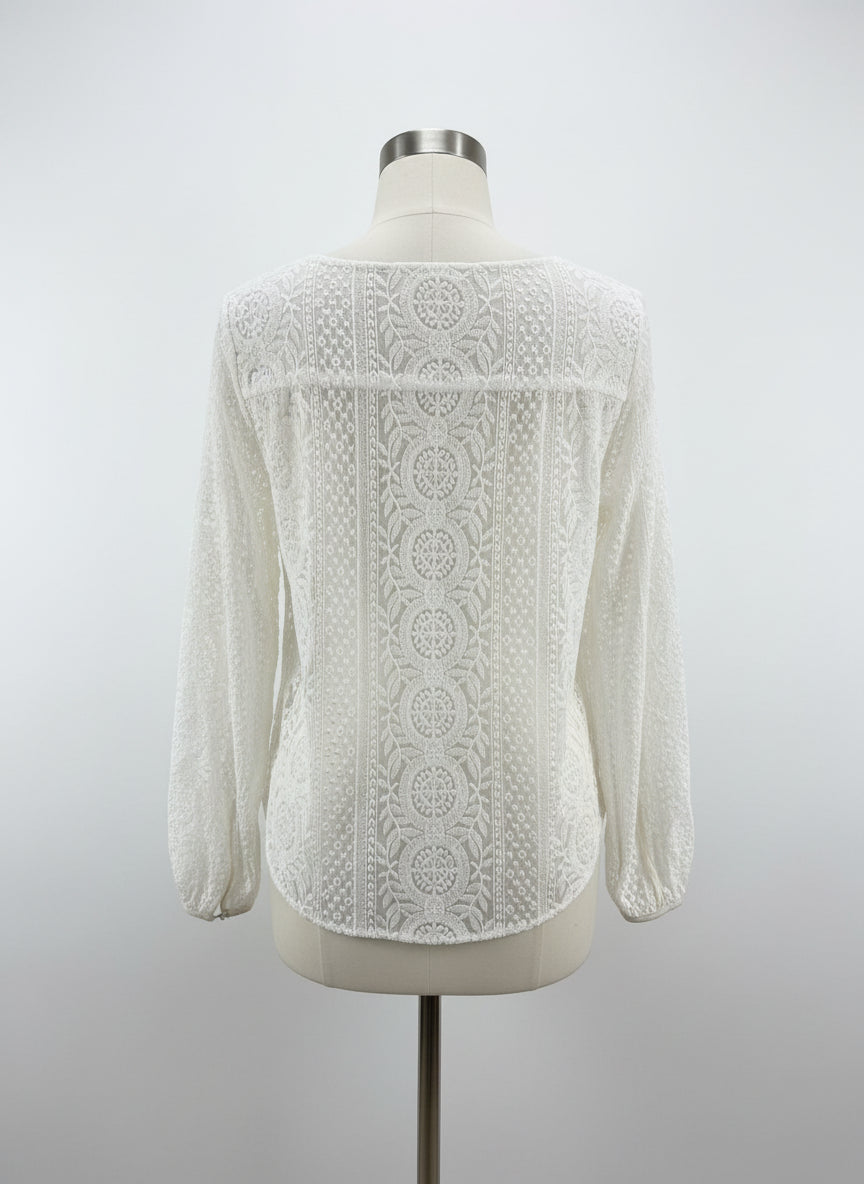 Theory · Theory · Boho Top · Small · Ivory · SMALL · Ivory