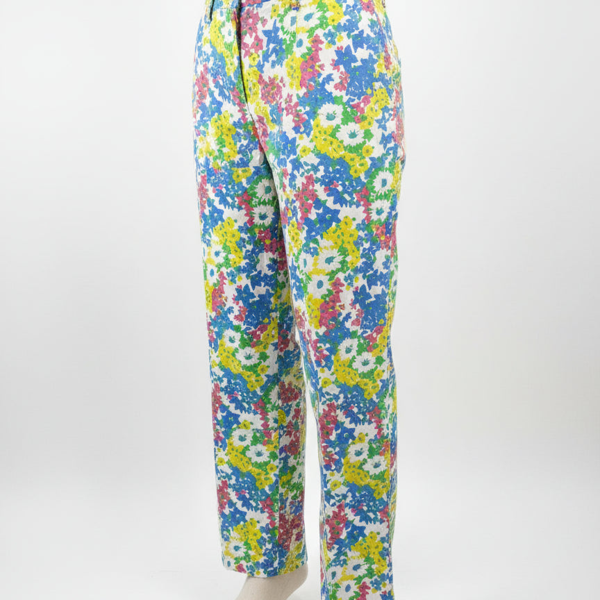 Kina&Tam · Straight Leg Pants · 10/12 · BlueFloral