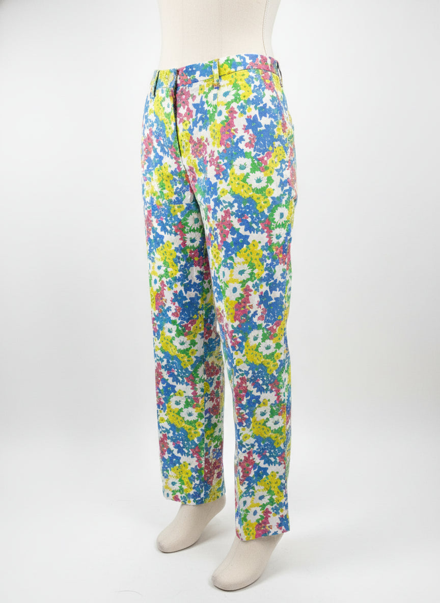 Kina&Tam · Straight Leg Pants · 10/12 · BlueFloral