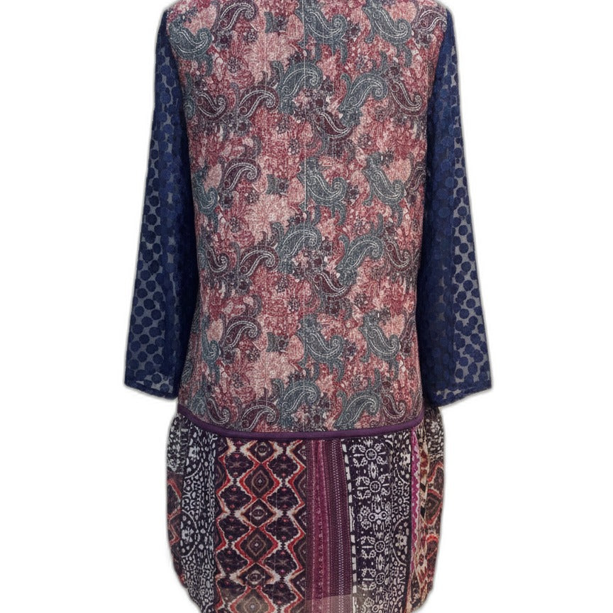 SoftSurroundings · 3/4 Sleeve Dress · Medium · Purple Navy