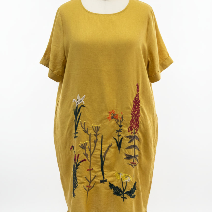 The Clothes Rack · ShortSleeve Dress · 1X/2X · Mustard