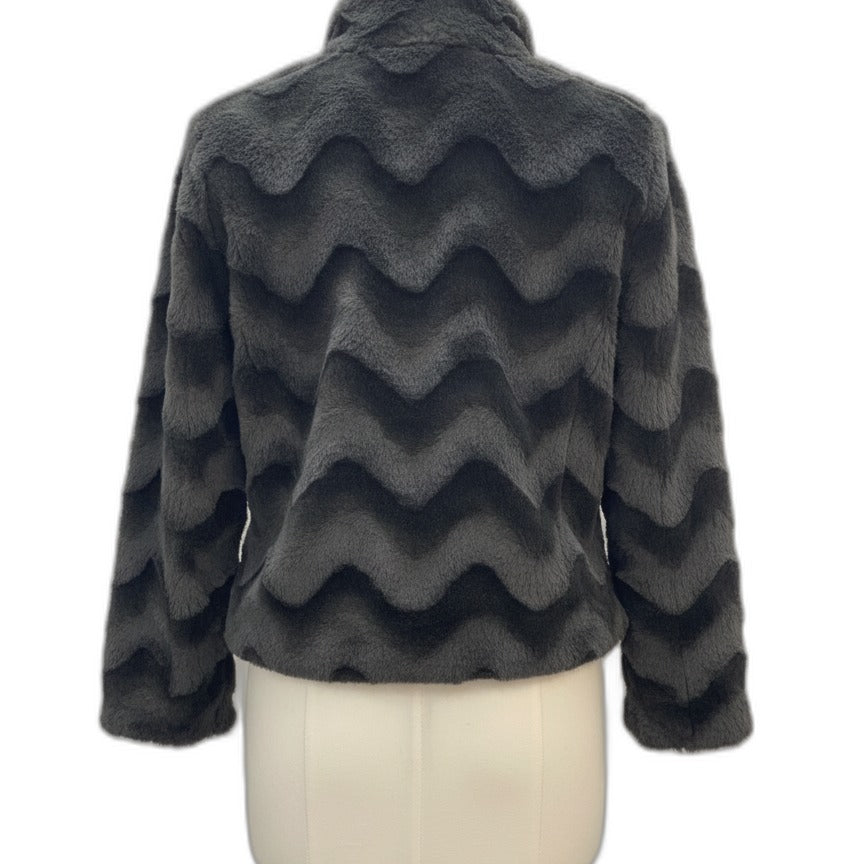 Urban Outfitters · Faux Fur fuzzy jacket · Medium · DarkGray