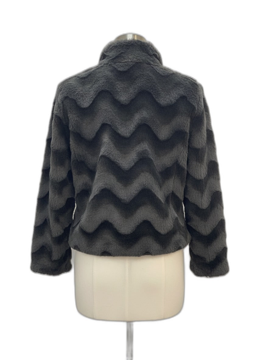 Urban Outfitters · Faux Fur fuzzy jacket · Medium · DarkGray