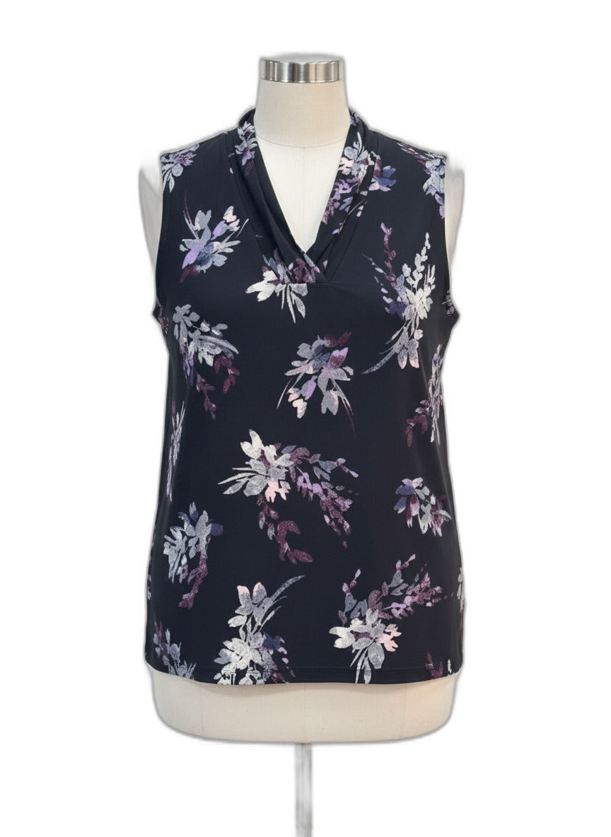 Anne Klein · Sleeveless Top · 2X · BlackPurp