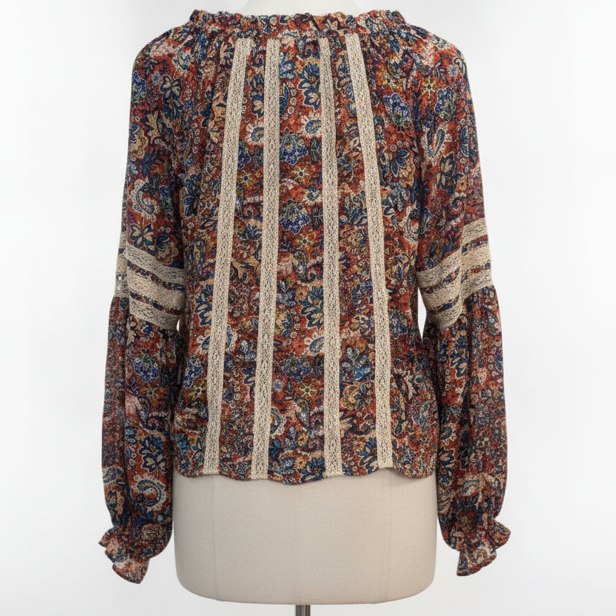 Sundance · Blouse · XLarge · RustFloral