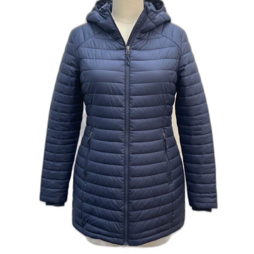 Columbia · Mid-Length Quilted Hooded Jacket · Large · Midnight
