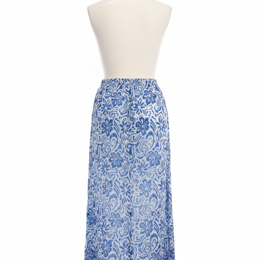 BlueGinger · Batik Floral Print Maxi · XSmall · Blues