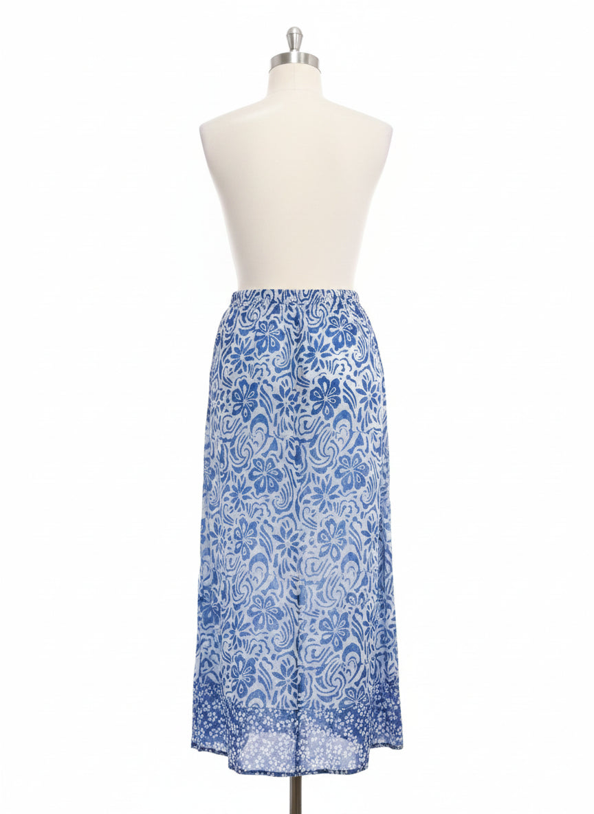 BlueGinger · Batik Floral Print Maxi · XSmall · Blues
