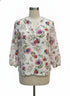 St. JohnsBay · Floral Print 3/4 Sleeve · Large · WhitePinkBlue