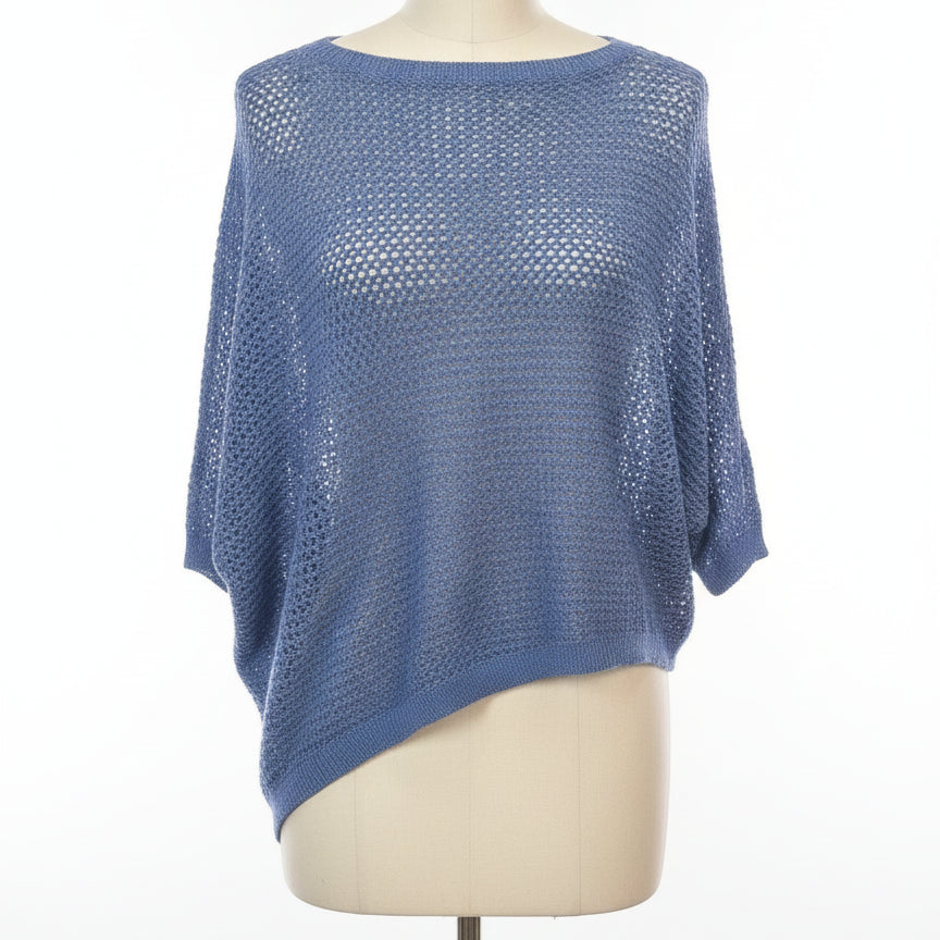 J. Jill · Loose knit poncho · OS · Blue