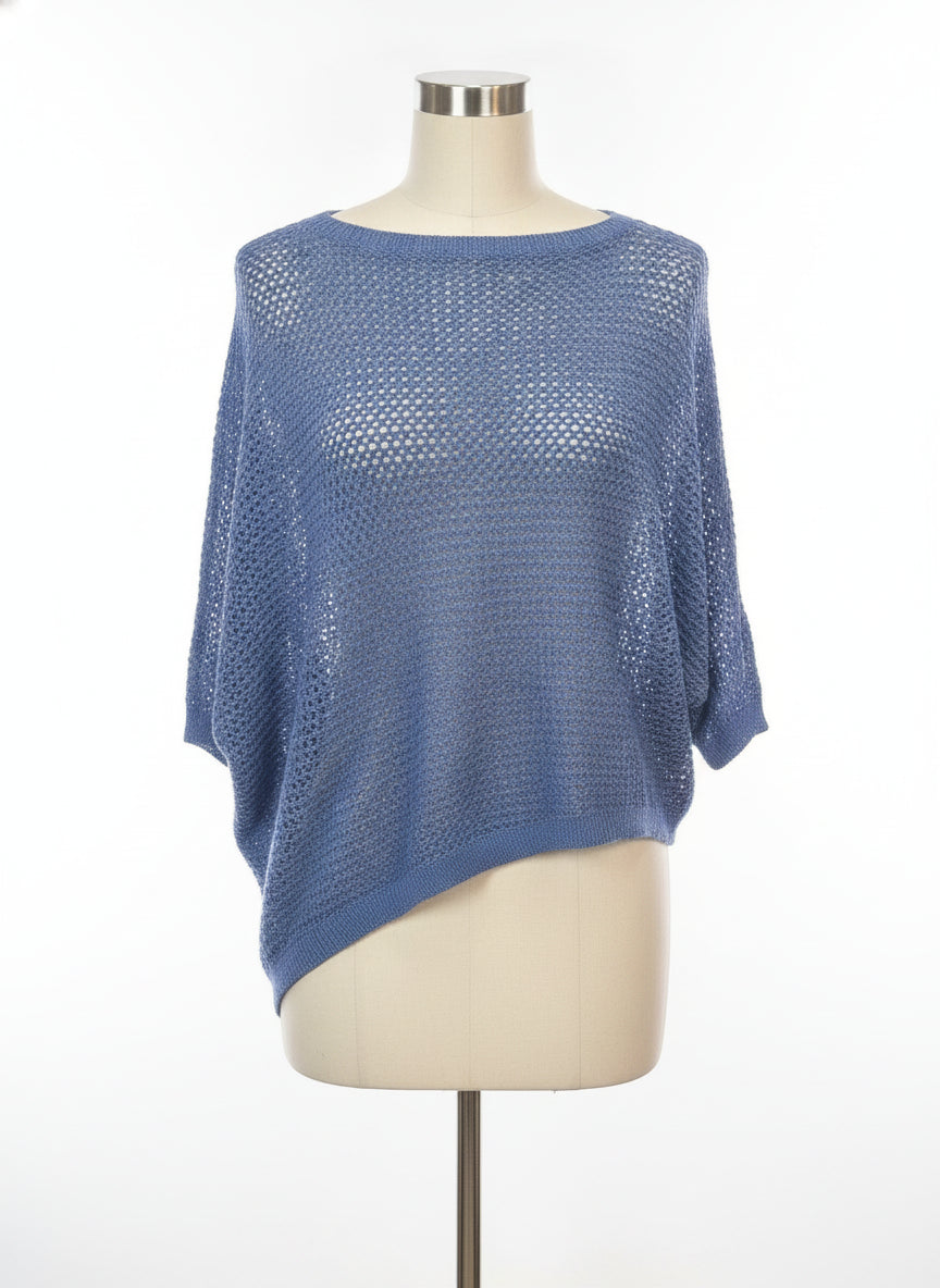 J. Jill · Loose knit poncho · OS · Blue