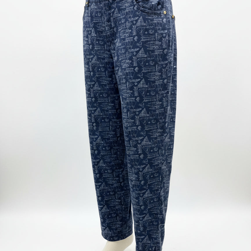 Ralph Lauren · Ralph Lauren · Straight Leg Boat Print · 1X · Navy · 1X · Navy