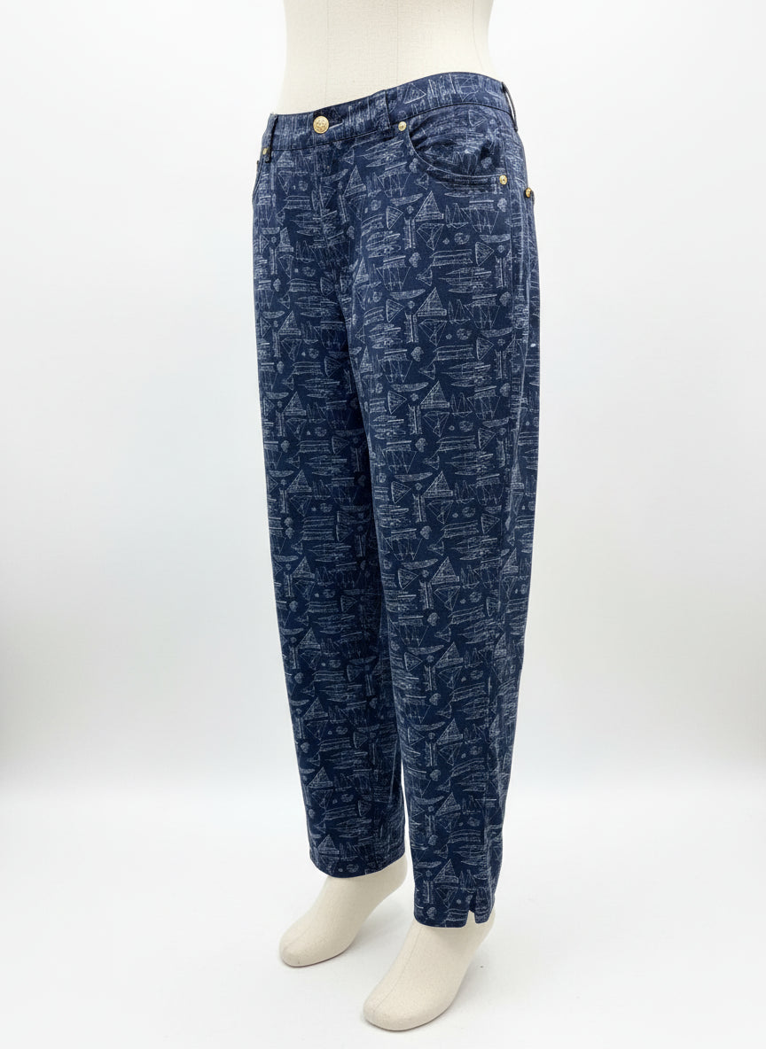 Ralph Lauren · Ralph Lauren · Straight Leg Boat Print · 1X · Navy · 1X · Navy