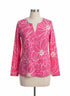 Kim Gravel · Floral Top · Large · Pink/White