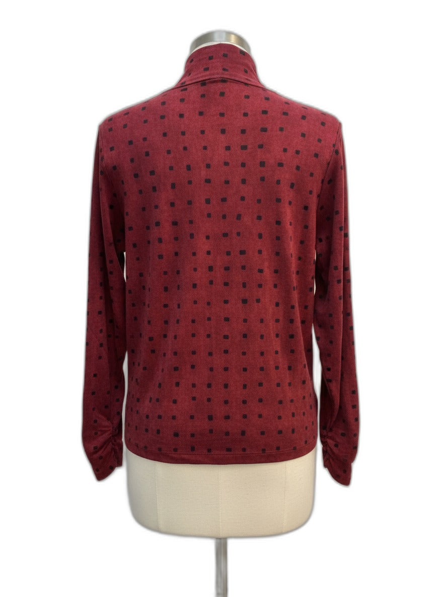 Habitat · Lots of dots Mock Neck · XLarge · Red/Black