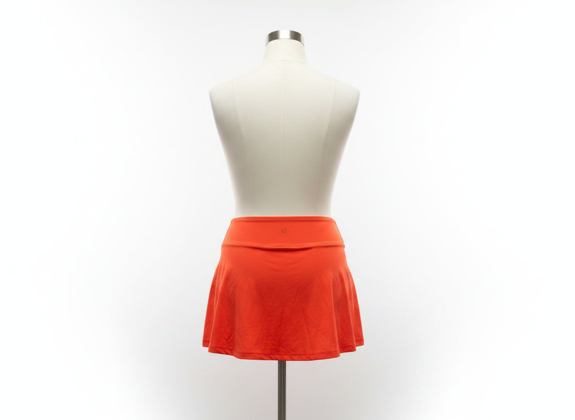 Logilates · Crisscross Slit Skort · XLarge · Spicy Orange