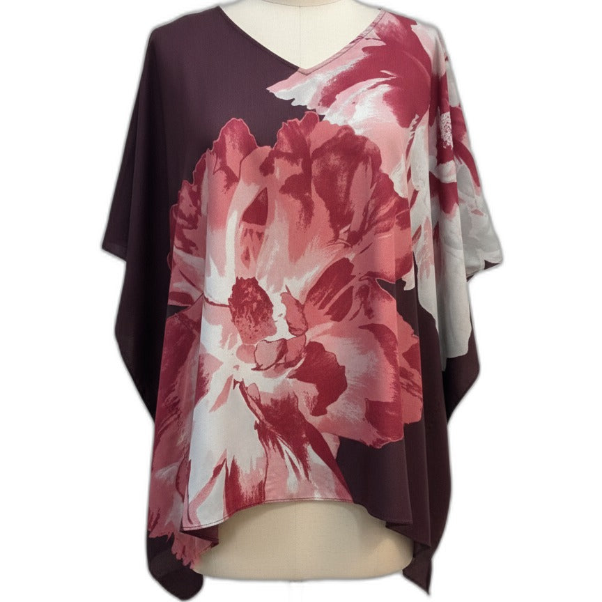 Chico's · Poncho Style · L/XL · BurgFloral