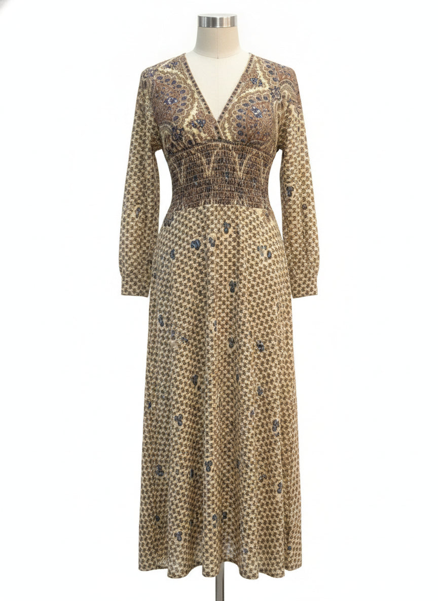 Joseph · Maxi Smocked Waist · Small · Maize Paisley Print