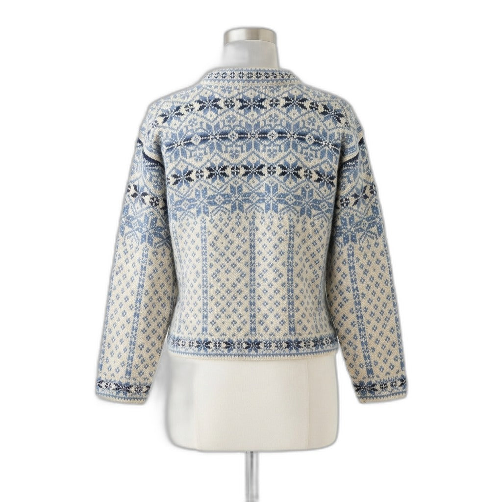 DaledOfNorway · Vintage Classic Nordic Snowflake Pattern · Small · BlueCream