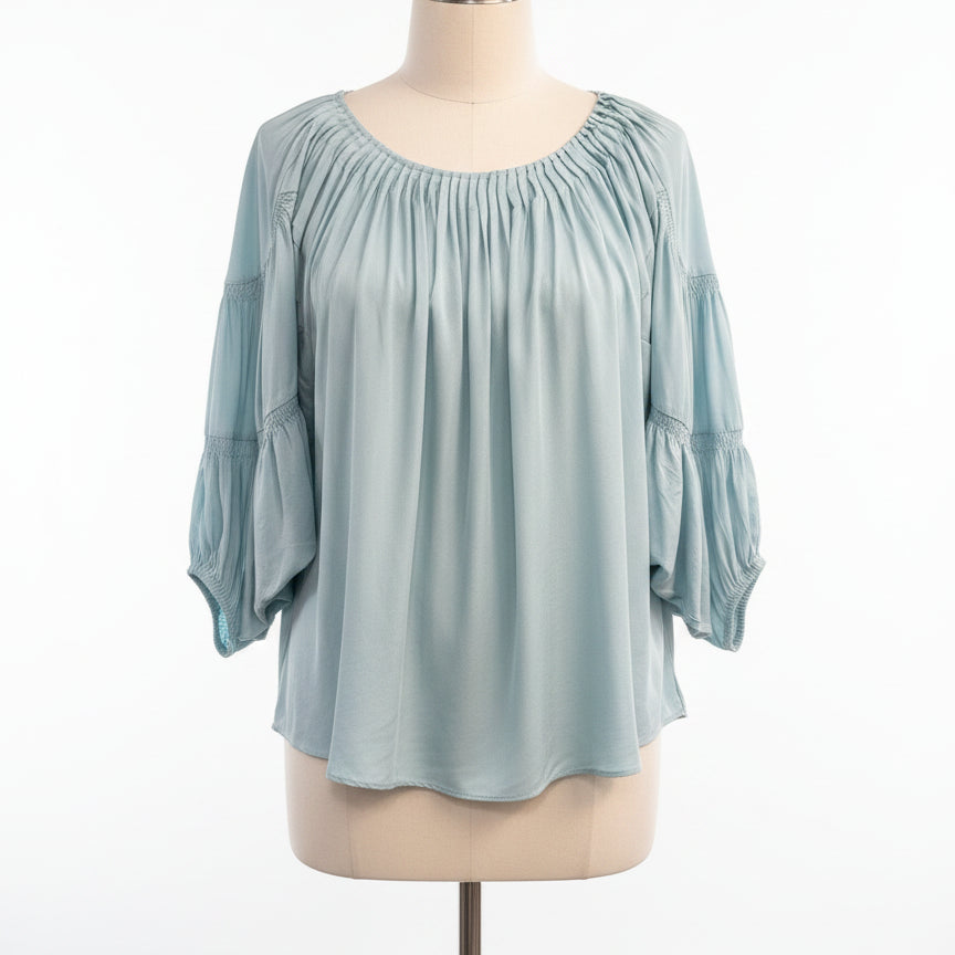 Sundance · Boho Top · Medium · Aqua