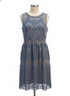 Sundance · Sleeveless Dress Blue Lace Overlay · 10 · Blue