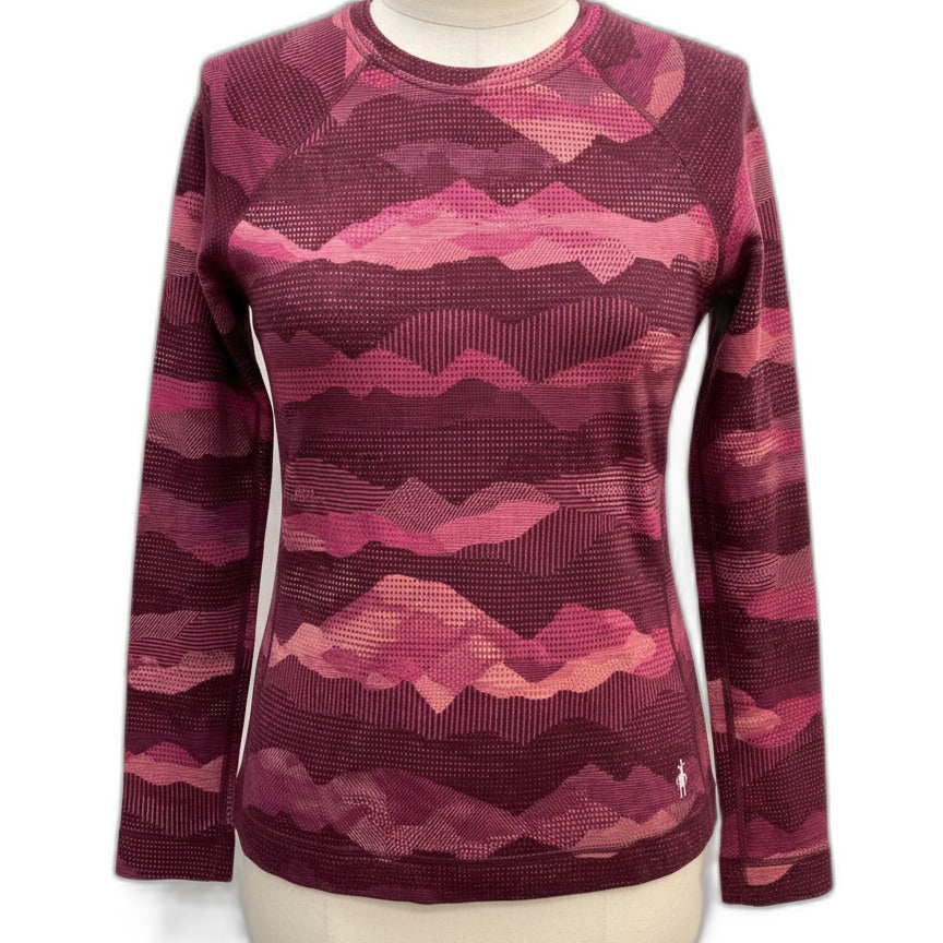 Smartwool · Abstract Mountain Print · Large · BerryPink