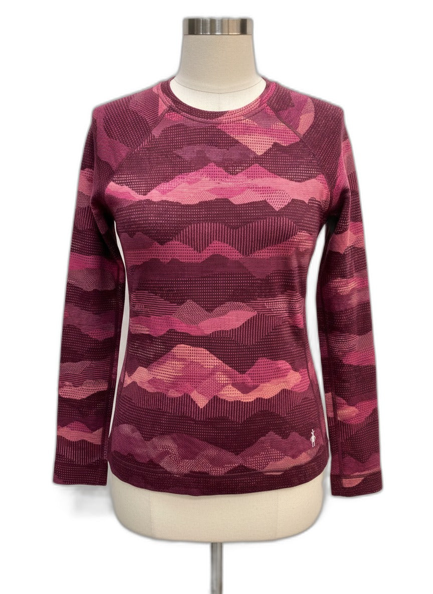 Smartwool · Abstract Mountain Print · Large · BerryPink