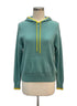 Charter Club · Cashmere Hoodie w/ Yellow Trim · Medium · SeaGreen