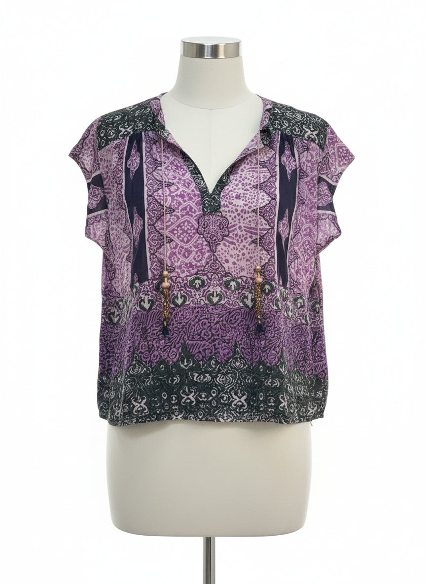 Alicia Bell · Seedbeaded Tassel PurpMulti Silk & Co. · Large · PurpMulti