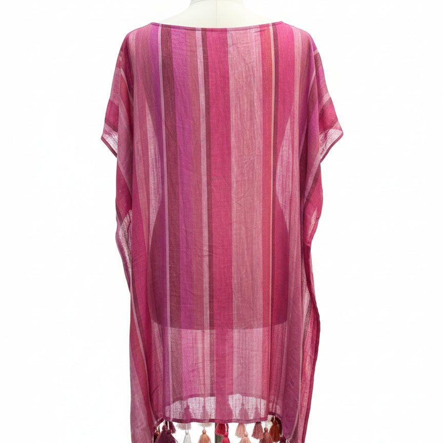 sEAFOLLY · Striped w/Fringe · OS · Pinks