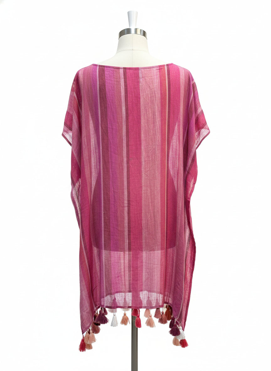 sEAFOLLY · Striped w/Fringe · OS · Pinks