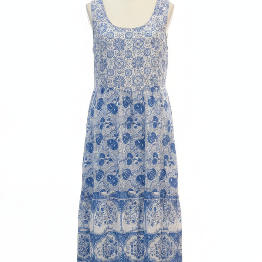 April Cornell · Dress · Large · WhiteBlue