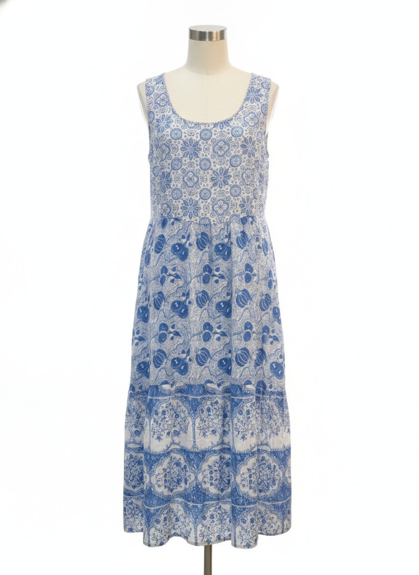 April Cornell · Dress · Large · WhiteBlue