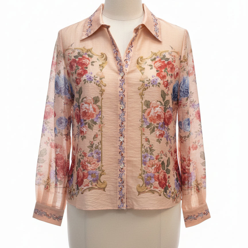 Joie · Blouse · Small · Peach Floral