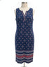 Talbots · Dress · Small P · Navy with Red and White Print
