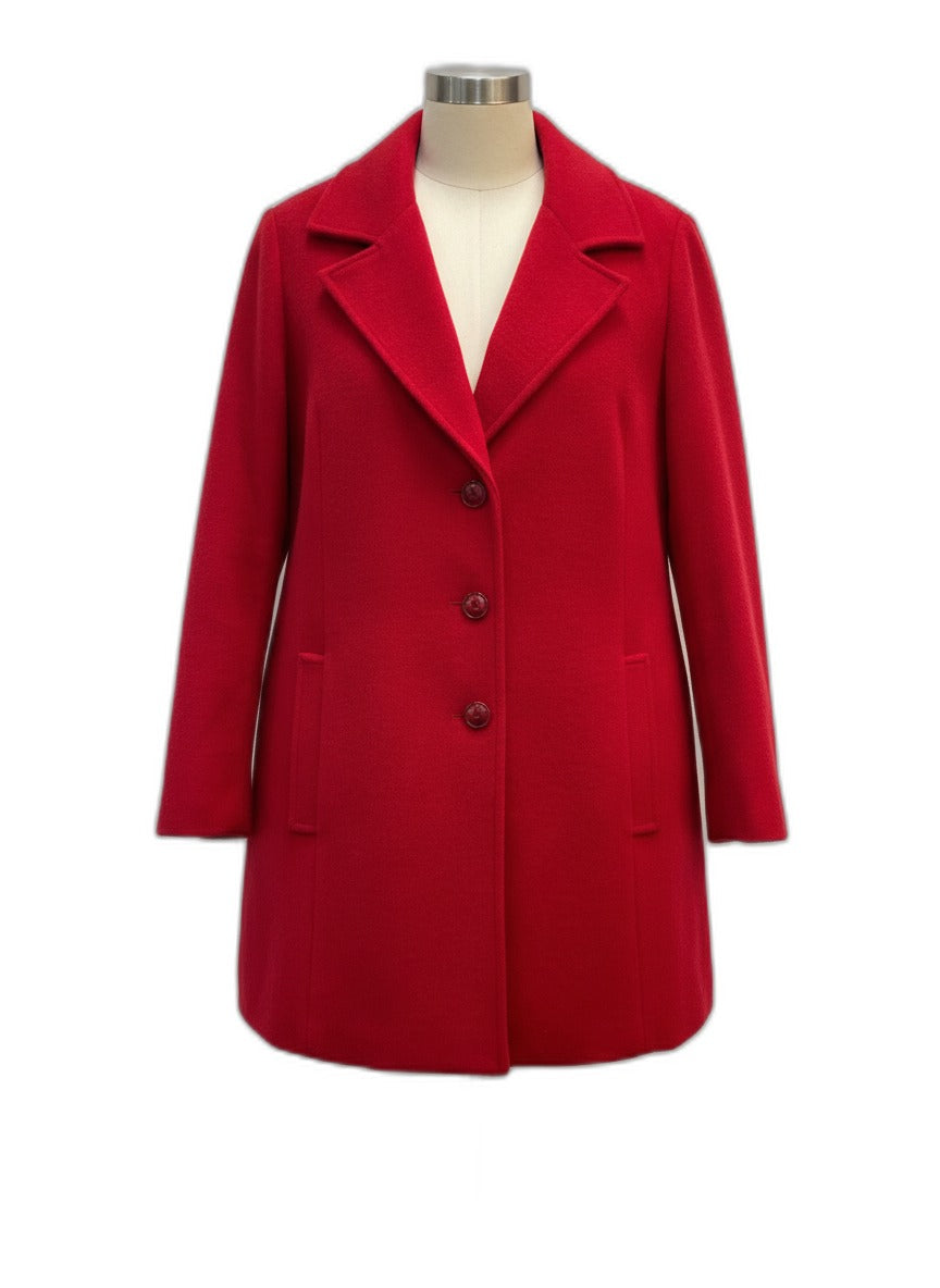 J. Jill · Wool Blend Coat · 1X · Red