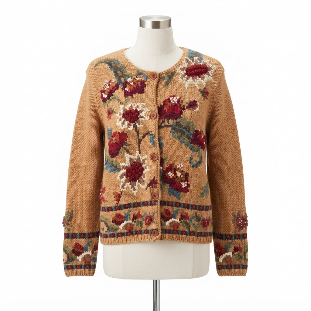 ColdwaterCreek · Vintage Cardigan · Small · Beige