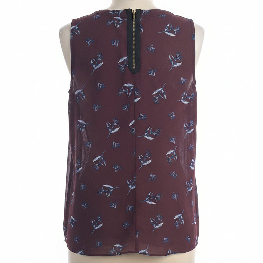 CAbi · Floral Bouquet Top · Small · BurgBlue