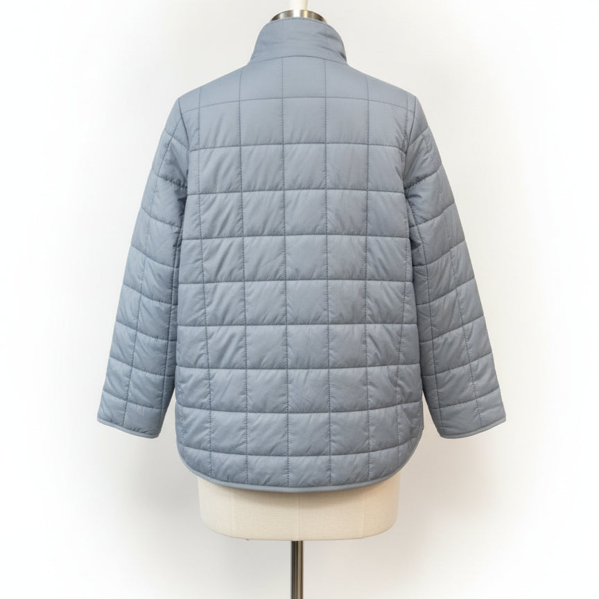 ColdwaterCreek · Quilted Quarter Zip Pullover Jacket · XLarge · Ocean