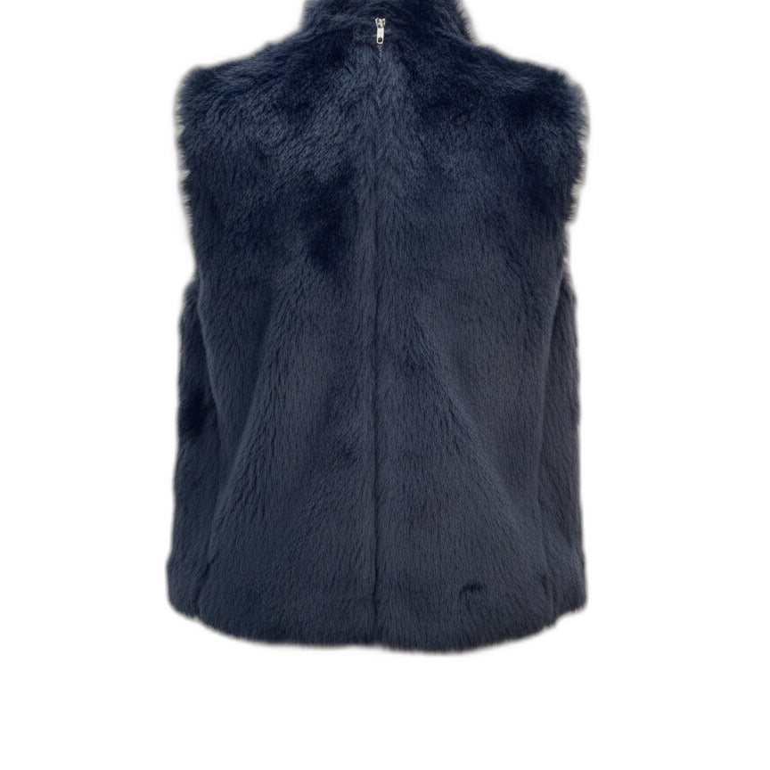 J.CREW · Fuzzy vest · Medium · Navy