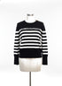 Karl Lagerfeld · Classic Style Gold Button Detail · Large · Black/White Striped