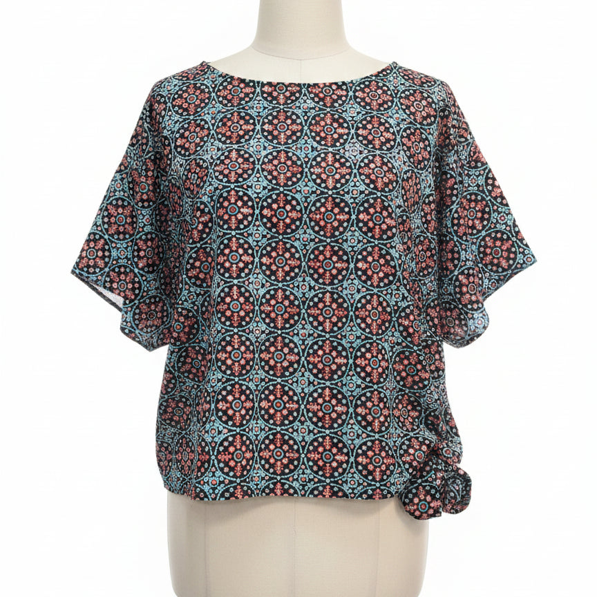Michael Kors · Tile Print · XLarge · Black Teal