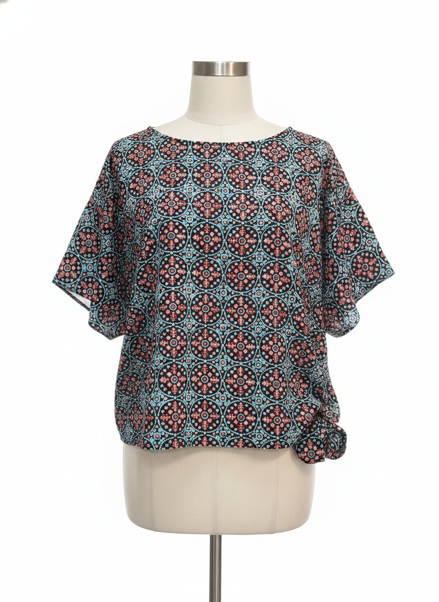 Michael Kors · Tile Print · XLarge · Black Teal