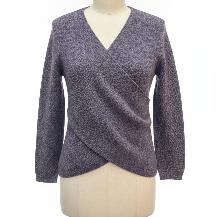 Ethyl · Crossover Sweater · XLarge · PurpBrown