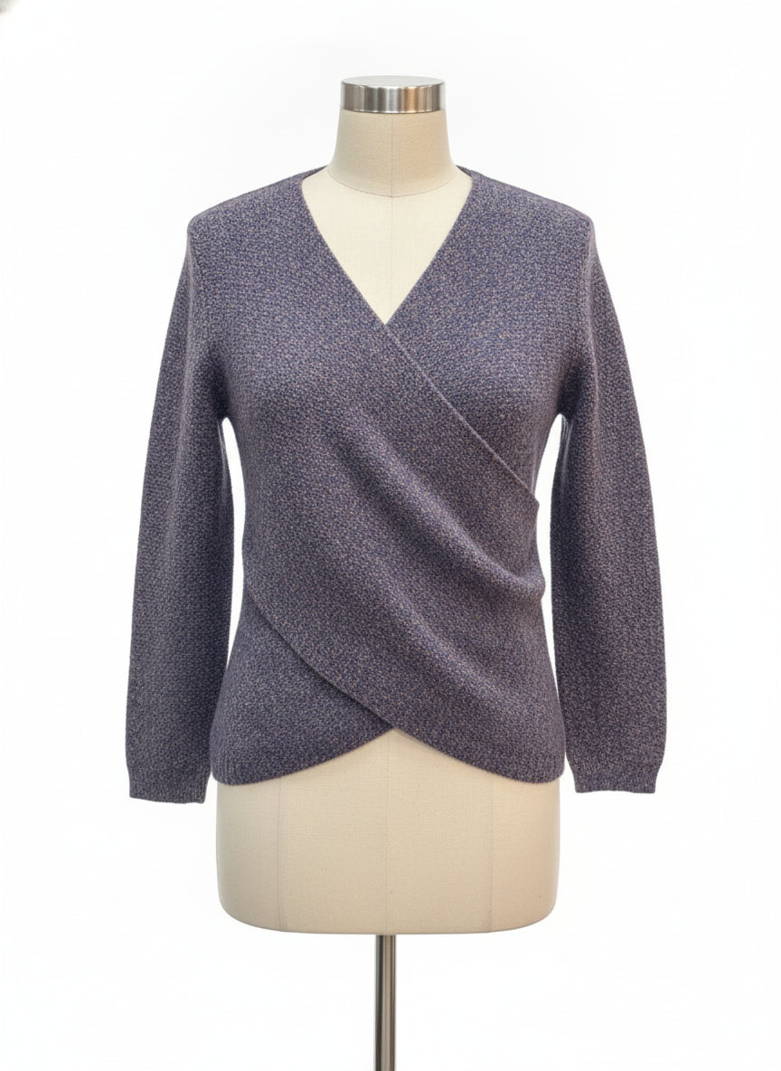 Ethyl · Crossover Sweater · XLarge · PurpBrown
